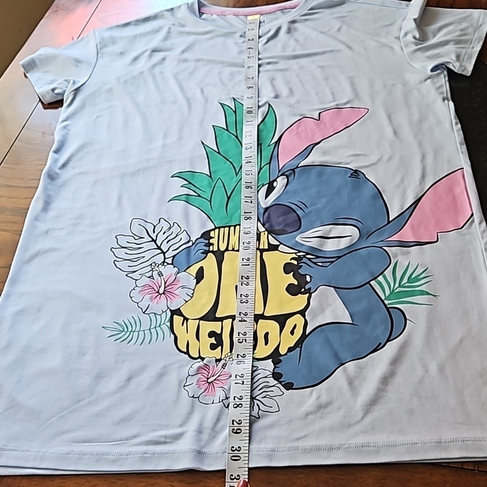 Disney Stitch Blue Graphic Nightshirt Size Small - Picture 12 of 13